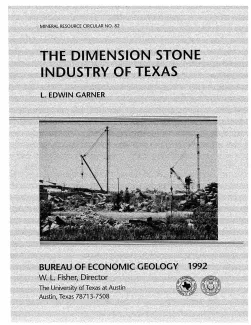 The dimension stone industry of Texas