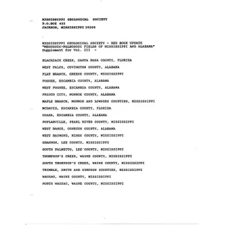 Supplement I for Volume III