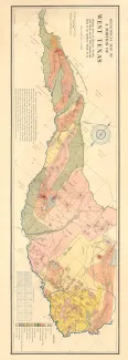 Geological map of a portion of west Texas