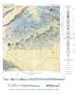 Geologic Map and Structure Sections of Hood Spring Quadrangle, Texas