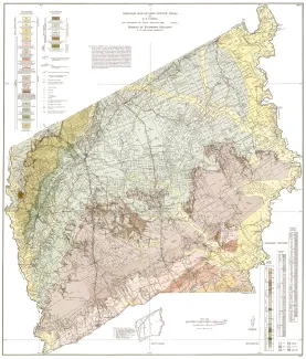 Geologic Map of Leon County, Texas