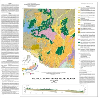 Geologic map of the Del Rio, Texas, area