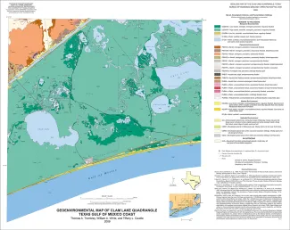 Geoenvironmental map of Clam Lake quadrangle, Texas, Gulf of Mexico Coast