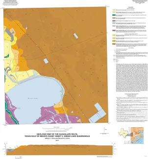 Geologic map of the Guadalupe delta, Texas Gulf of Mexico Coast: Sheet 3-Green Lake quadrangle