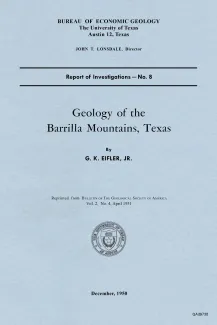 Geology of the Barrilla Mountains, Texas