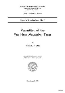 Pegmatites of the Van Horn Mountains, Texas