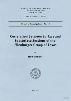 Correlation between surface and subsurface sections of the Ellenberger Group of Texas