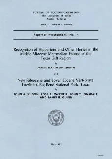 Recognition of Hipparions and other horses in the middle Miocene Mammalian faunas of the Texas Gulf region