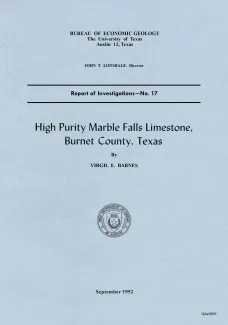 High purity Marble Falls limestone, Burnet County, Texas