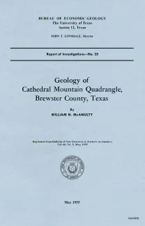 Geology of Cathedral Mountain quadrangle, Brewster County, Texas