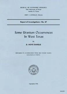Some uranium occurrences in West Texas