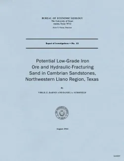 Potential low-grade iron ore and hydraulic-fracturing sand in Cambrian sandstones, northwestern Llano region, Texas