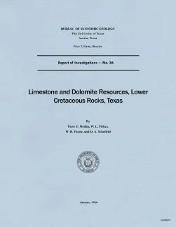 Limestone and dolomite resources, Lower Cretaceous rocks, Texas