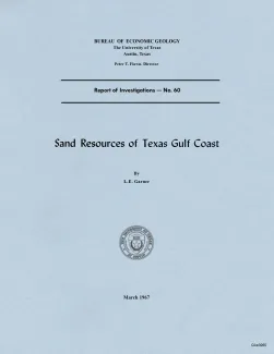 Sand resources of Texas gulf coast