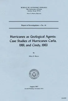 Hurricanes as Geological Agents: Case Studies of Hurricanes Carla, 1961, and Cindy, 1963