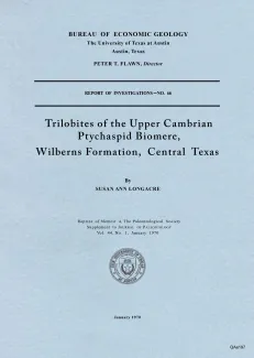 Trilobites of the Upper Cambrian Ptychaspid biomere, Wilberns Formation, central Texas