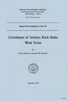 Correlation of Tertiary rock units, West Texas