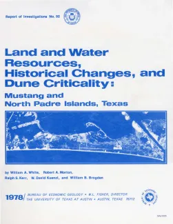 Land and water resources, historical changes, and dune criticality:  Mustang and North Padre Islands, Texas