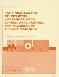 Statistical analysis of lineaments and their relation to fracturing, faulting, and halokinesis in the east Texas basin