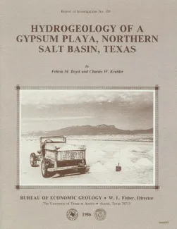 Hydrogeology of a gypsum playa, northern Salt Basin, Texas