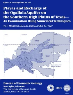 Playas and recharge of the Ogallala aquifer on the southern High Plains of Texas -- an examination using numerical techniques