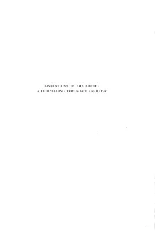 Limitations of the Earth: A Compelling Focus for Geology
