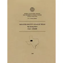 Bouguer gravity Atlas of Texas, Big Spring sheet