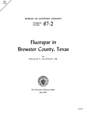 Fluorspar in Brewster County, Texas