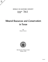Mineral Resources and Conservation in Texas