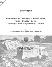 Evaluation of Sanitary Landfill Sites, Texas Coastal Zone: Geologic and Engineering Criteria
