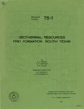 Geothermal resources, Frio Formation, South Texas
