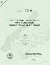 Geothermal resources, Frio Formation, middle Texas Gulf coast