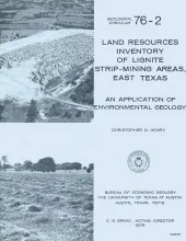 Land Resources Inventory of Lignite Strip-Mining Areas, East Texas: An Application of Environmental Geology