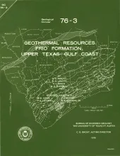 Geothermal resources, Frio Formation, upper Texas Gulf coast