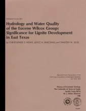 Hydrology and water quality of the Eocene Wilcox Group: significance for lignite development in East Texas