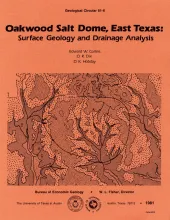 Oakwood salt dome, east Texas:  surface geology and drainage analysis