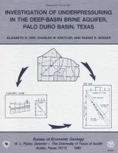 Investigation of underpressuring in the deep-basin brine aquifer, Palo Duro basin, Texas
