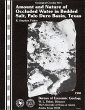 Amount and nature of occluded water in bedded salt, Palo Duro basin, Texas