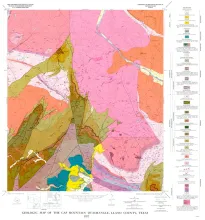 Geology of the Cap Mountain Quadrangle, Llano County, Texas