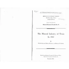 The Mineral Industry of Texas in 1961