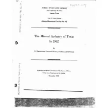 The Mineral Industry of Texas in 1962