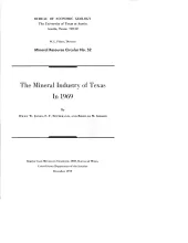 The Mineral Industry of Texas in 1969