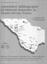 Annotated bibliography of mineral deposits in Trans-Pecos Texas