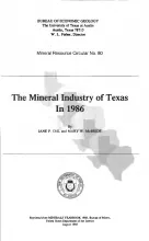 The Mineral Industry of Texas in 1986