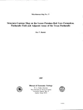 Structure-contour map on the Lower Permian Red Cave Formation, Panhandle Field and adjacent areas of the Texas Panhandle