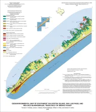 Geo-Environmental map of Southwest Galveston Island, San Luis Pass and Sea Isle quadrangles, Texas Gulf of Mexico