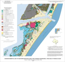Geo-Environmental map of Northern Mustang Island, Port Aransas quadrangle, Texas Gulf of Mexico Coast