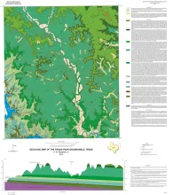 Geologic map of the Travis Peak quadrangle