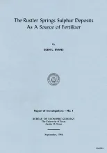 The Rustler Springs sulphur deposits as a source of fertilizer