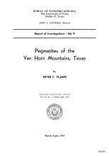 Pegmatites of the Van Horn Mountains, Texas